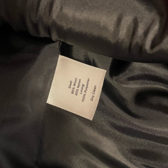 Talbots Black Wool Blend Double Breasted Pea Coat Jacket Womens 10 - Picture 6 of 6